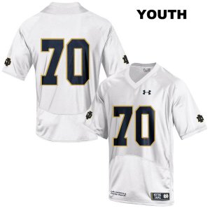 Notre Dame Fighting Irish Youth Luke Jones #70 White Under Armour No Name Authentic Stitched College NCAA Football Jersey XXH1399WG